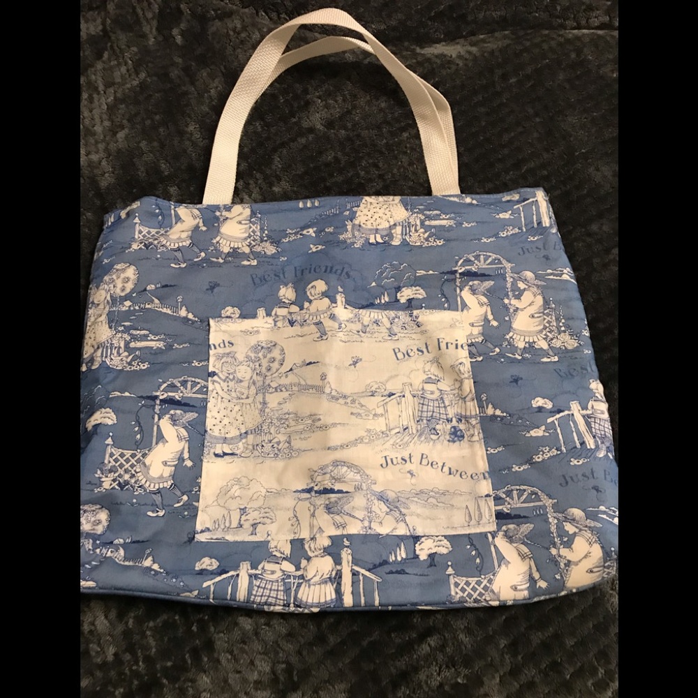 Homemade Best-friends tote or maybe book bag